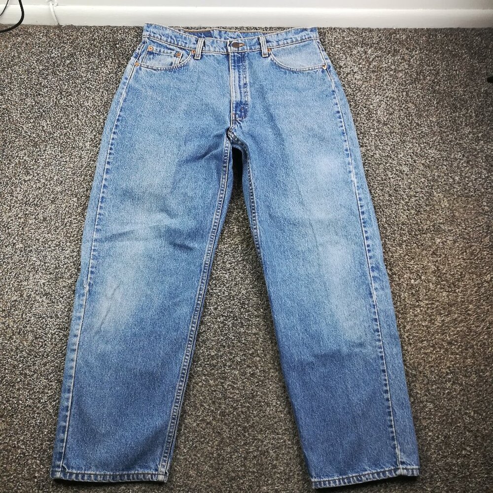 Vintage 1996 Levis Jeans 565 Wide Leg Loose Fit 35x30 USA Made